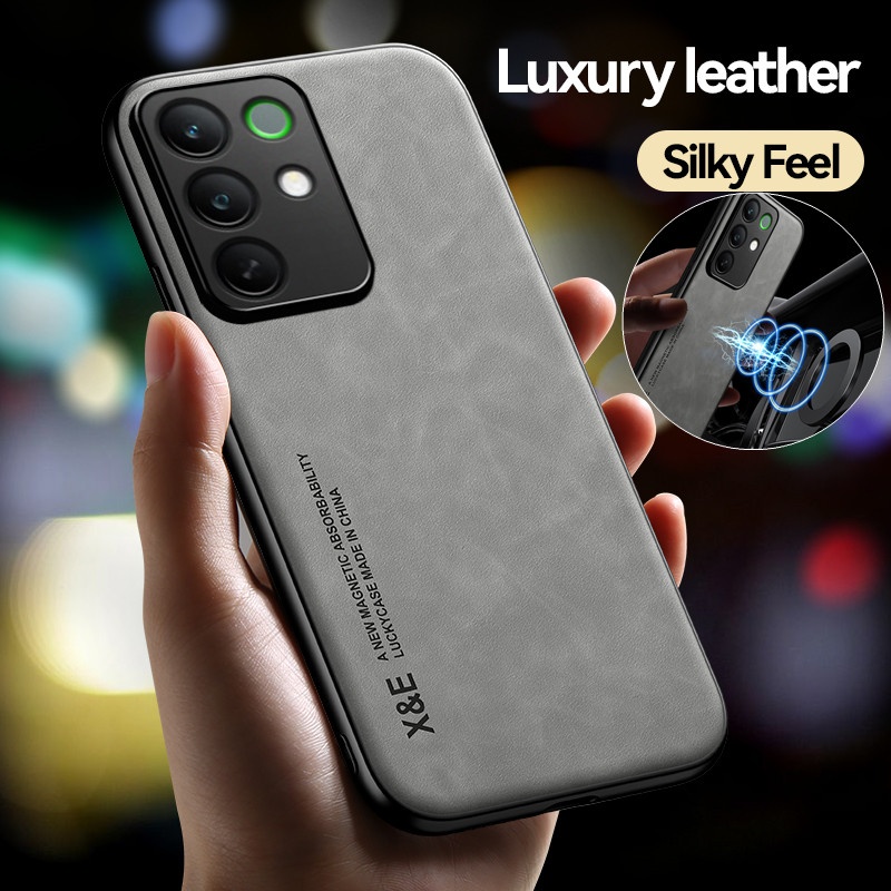 Realme C67 - Funda de cuero de lujo para
