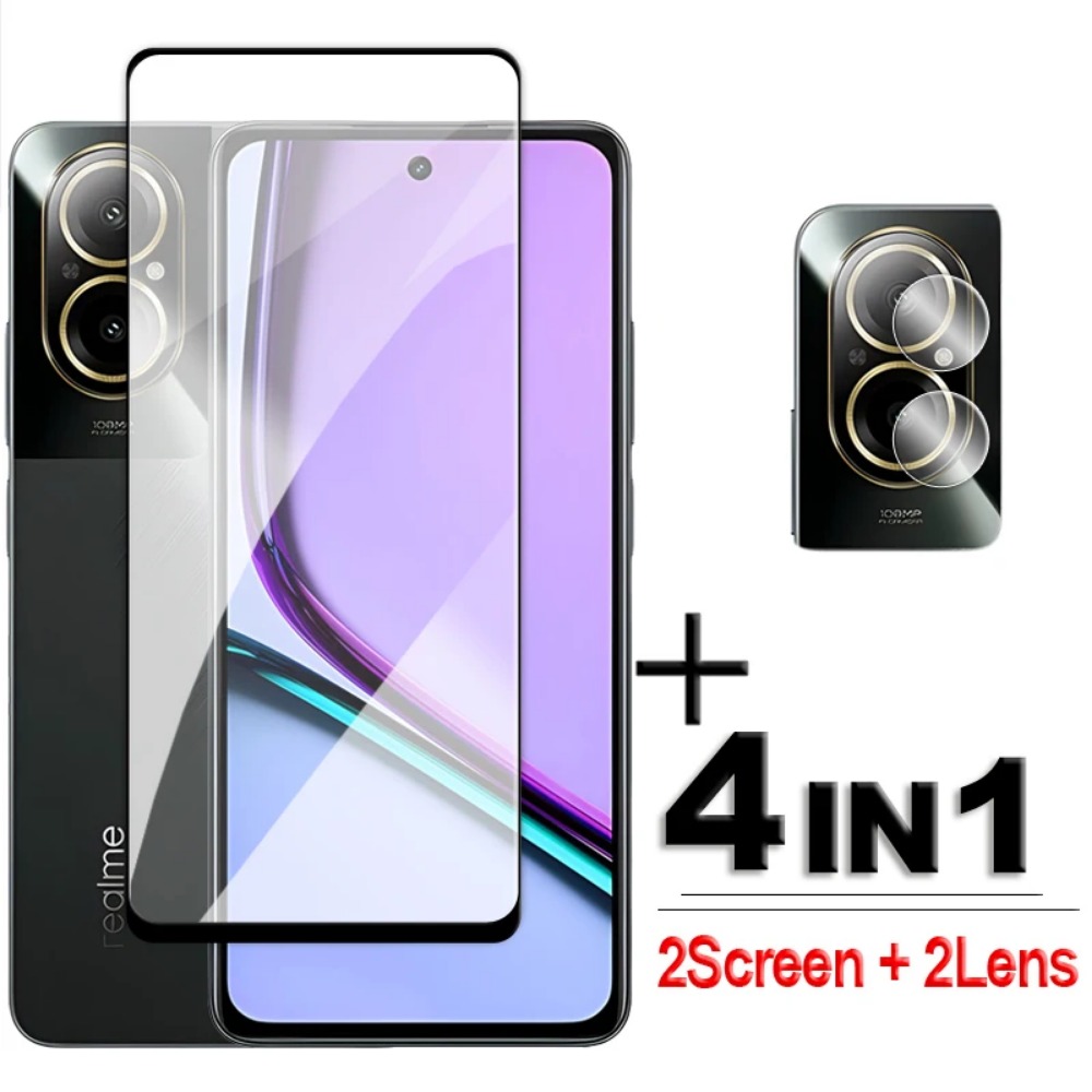 Realme C67 - Vidrio Templado 4 en 1 para