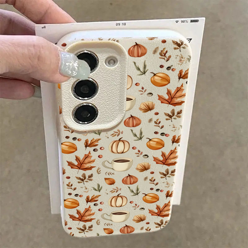 Funda con ilustración de café  - Samsung Galaxy A55 reseña y precio