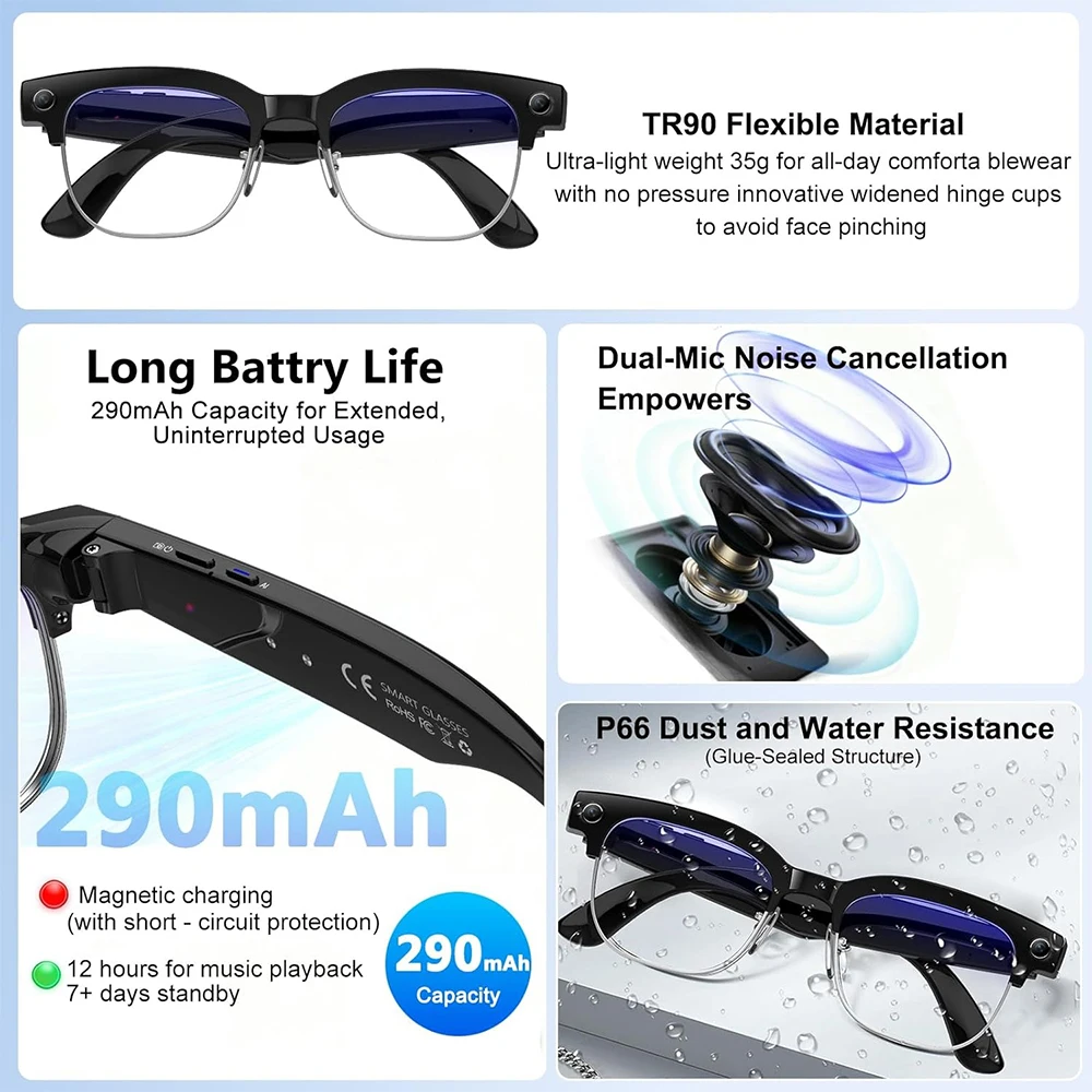 Gafas Inteligentes 4K con IA,  - Smart Glasses Lens reseña y precio